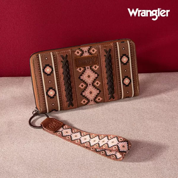 Montana West × Wrangler Wristlet Western Wallet Boho Aztec Credit Card Holder for Women WG2202-W006CF