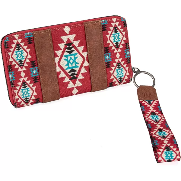 Montana West × Wrangler Wristlet Western Wallet Boho Aztec Credit Card Holder for Women WG2202-W006CF