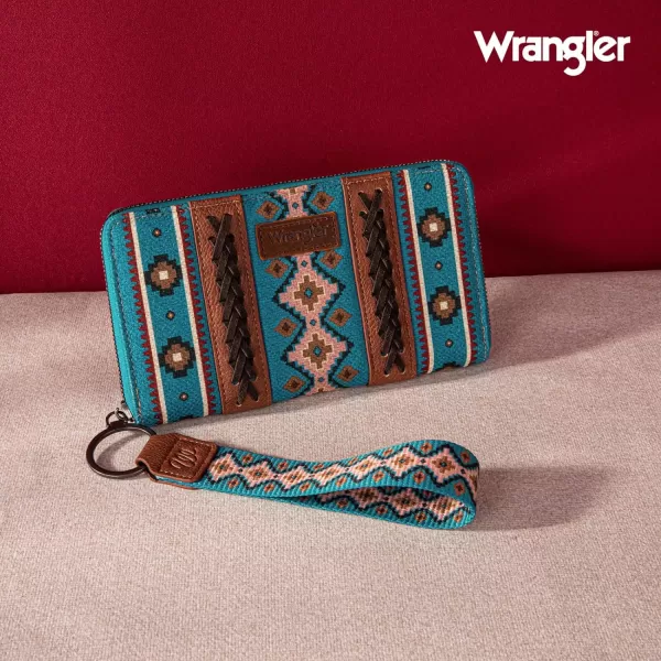 Montana West × Wrangler Wristlet Western Wallet Boho Aztec Credit Card Holder for Women WG2202-W006CF