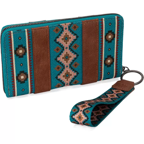 Montana West × Wrangler Wristlet Western Wallet Boho Aztec Credit Card Holder for Women WG2202-W006CF