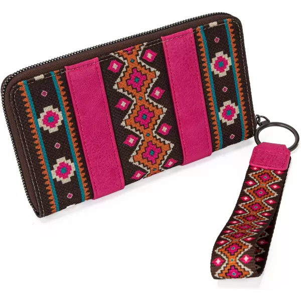 Montana West × Wrangler Wristlet Western Wallet Boho Aztec Credit Card Holder for Women WG2202-W006CF