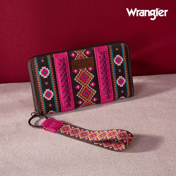 Montana West × Wrangler Wristlet Western Wallet Boho Aztec Credit Card Holder for Women WG2202-W006CF