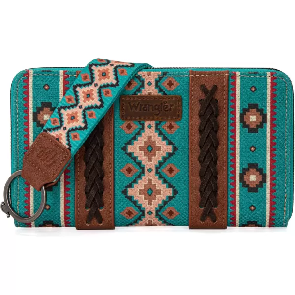 Montana West × Wrangler Wristlet Western Wallet Boho Aztec Credit Card Holder for Women WG2202-W006CF