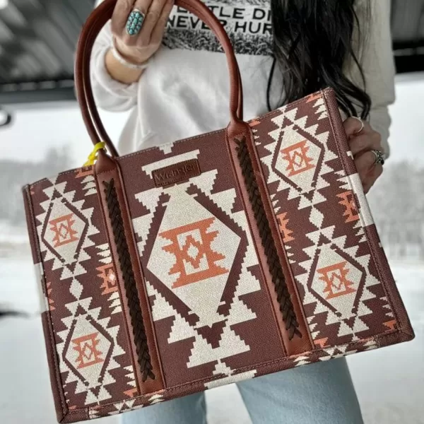 Wrangler Tote Bag Western Purses for Women Shoulder Boho Aztec Handbags