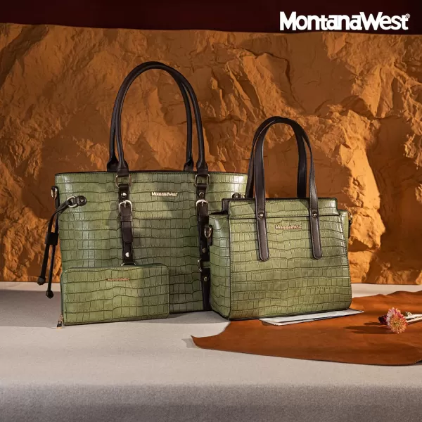 Montana West 3PCS Purses for Women Tote Purse and Wallet Set Shoulder Satchel Bags