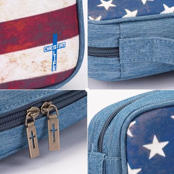 Montana West Bible Covers for Women Men with Leather Bookmark Carrying Book Case Church Bag Bible Protective with Zippered Pocket MWB-5008BR
