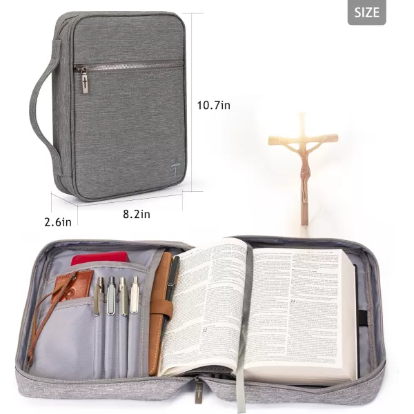 Montana West Bible Covers for Women Men with Leather Bookmark Carrying Book Case Church Bag Bible Protective with Zippered Pocket MWB-5008BR