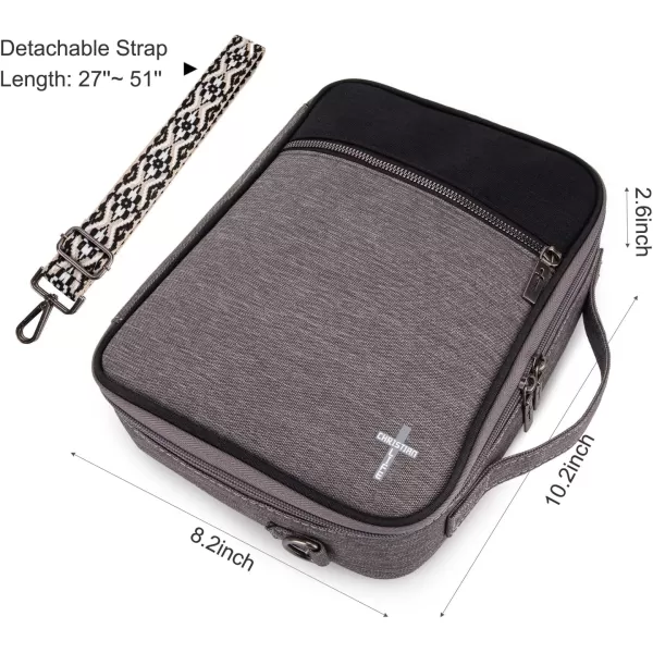 Montana West Bible Covers for Women Men with Leather Bookmark Crossbody Carrying Book Case Church Bag Bible Protective with Zippered Pocket MWC-126ACAMO