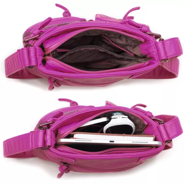 Montana West Crossbody Bag for Women Multi Pocket Shoulder Bags Medium Travel Purses Ultra Soft Washed Leather