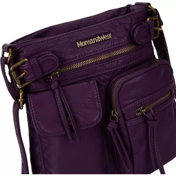 Montana West Crossbody Bag for Women Multi Pocket Shoulder Bags Medium Travel Purses Ultra Soft Washed Leather