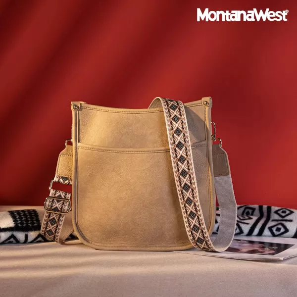 Montana West Crossbody Bags Purse for Women Trendy Designer Hobo Shoulder Bucket Handbags with Adjustable Guitar Strap