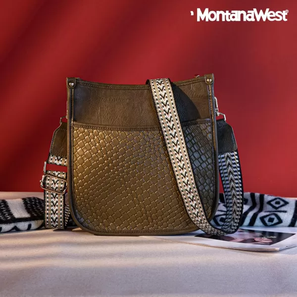 Montana West Crossbody Bags Purse for Women Trendy Designer Hobo Shoulder Bucket Handbags with Adjustable Guitar Strap