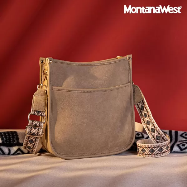 Montana West Crossbody Bags Purse for Women Trendy Designer Hobo Shoulder Bucket Handbags with Adjustable Guitar Strap