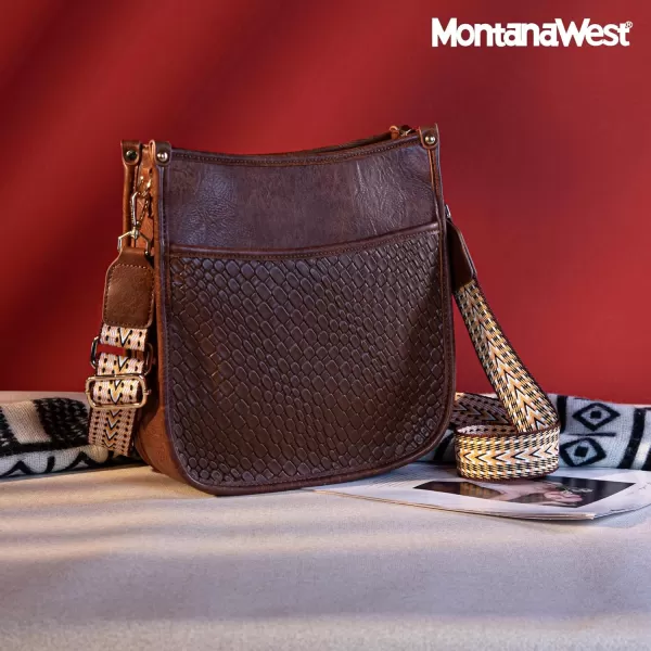 Montana West Crossbody Bags Purse for Women Trendy Designer Hobo Shoulder Bucket Handbags with Adjustable Guitar Strap