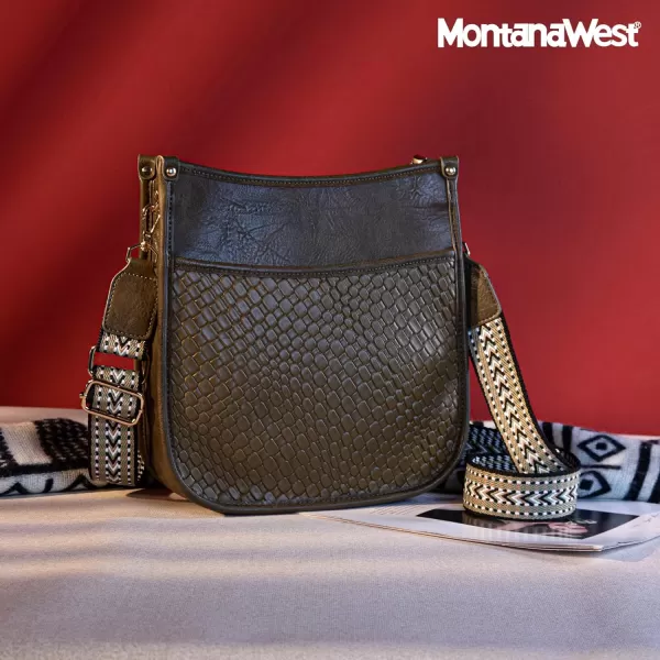 Montana West Crossbody Bags Purse for Women Trendy Designer Hobo Shoulder Bucket Handbags with Adjustable Guitar Strap