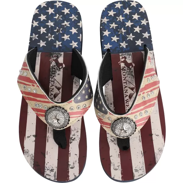 Montana West Flip Flops for women Wedge Flip Flops Western Wedge Sandals Bling Flip Flops Beach Sandals