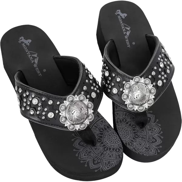 Montana West Flip Flops for women Wedge Flip Flops Western Wedge Sandals Bling Flip Flops Beach Sandals