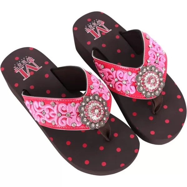 Montana West Flip Flops for women Wedge Flip Flops Western Wedge Sandals Bling Flip Flops Beach Sandals