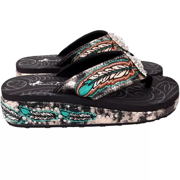 Montana West Flip Flops for women Wedge Flip Flops Western Wedge Sandals Bling Flip Flops Beach Sandals