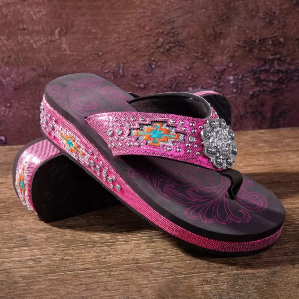 Montana West Flip Flops for women Wedge Flip Flops Western Wedge Sandals Bling Flip Flops Beach Sandals