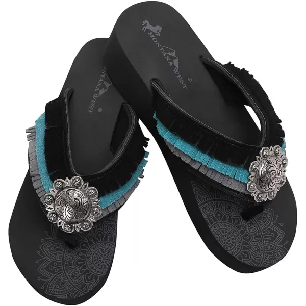 Montana West Flip Flops for women Wedge Flip Flops Western Wedge Sandals Bling Flip Flops Beach Sandals