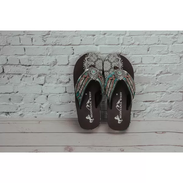 Montana West Flip Flops for women Wedge Flip Flops Western Wedge Sandals Bling Flip Flops Beach Sandals