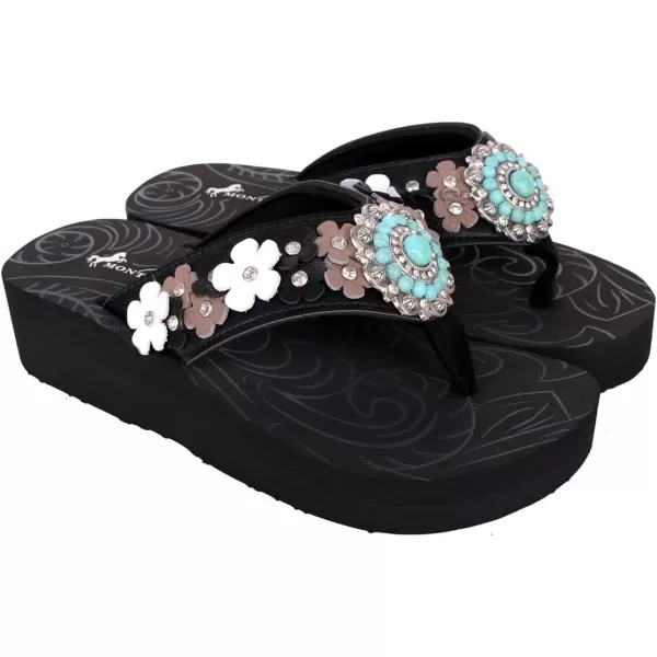 Montana West Flip Flops for women Wedge Flip Flops Western Wedge Sandals Bling Flip Flops Beach Sandals