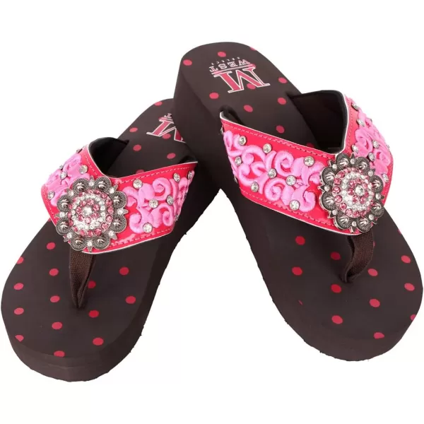 Montana West Flip Flops for women Wedge Flip Flops Western Wedge Sandals Bling Flip Flops Beach Sandals