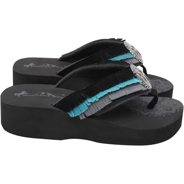 Montana West Flip Flops for women Wedge Flip Flops Western Wedge Sandals Bling Flip Flops Beach Sandals