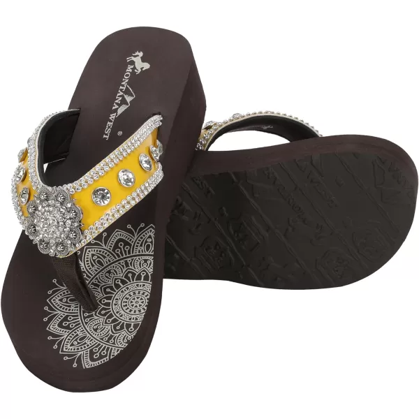 Montana West Flip Flops for women Wedge Flip Flops Western Wedge Sandals Bling Flip Flops Beach Sandals