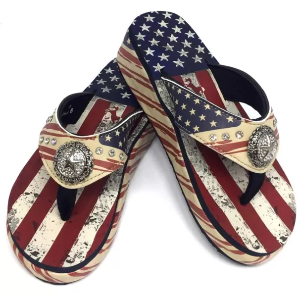 Montana West Flip Flops for women Wedge Flip Flops Western Wedge Sandals Bling Flip Flops Beach Sandals