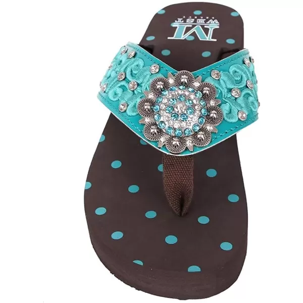 Montana West Flip Flops for women Wedge Flip Flops Western Wedge Sandals Bling Flip Flops Beach Sandals