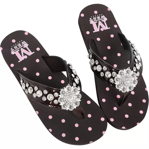 Montana West Flip Flops for women Wedge Flip Flops Western Wedge Sandals Bling Flip Flops Beach Sandals