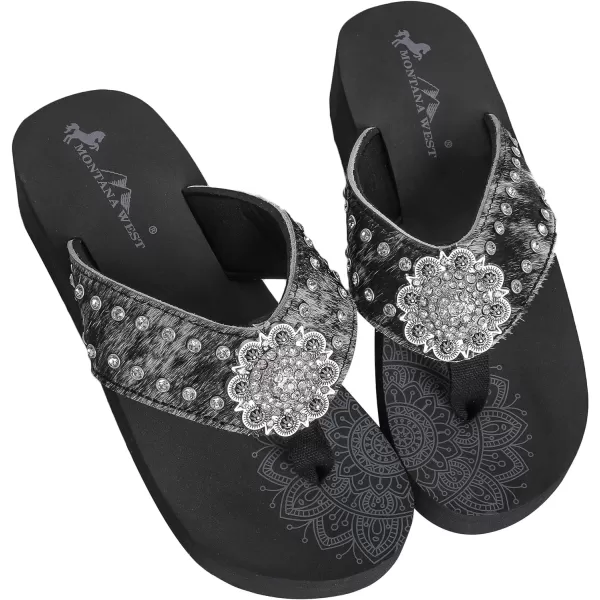 Montana West Flip Flops for women Wedge Flip Flops Western Wedge Sandals Bling Flip Flops Beach Sandals