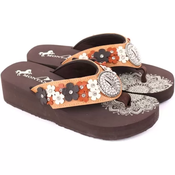 Montana West Flip Flops for women Wedge Flip Flops Western Wedge Sandals Bling Flip Flops Beach Sandals