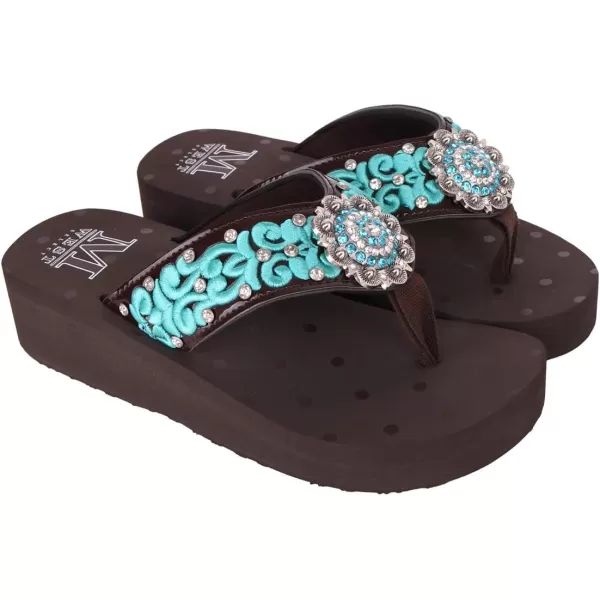 Montana West Flip Flops for women Wedge Flip Flops Western Wedge Sandals Bling Flip Flops Beach Sandals