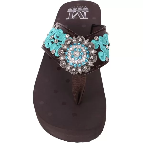 Montana West Flip Flops for women Wedge Flip Flops Western Wedge Sandals Bling Flip Flops Beach Sandals