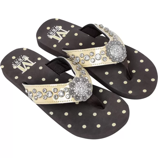 Montana West Flip Flops for women Wedge Flip Flops Western Wedge Sandals Bling Flip Flops Beach Sandals