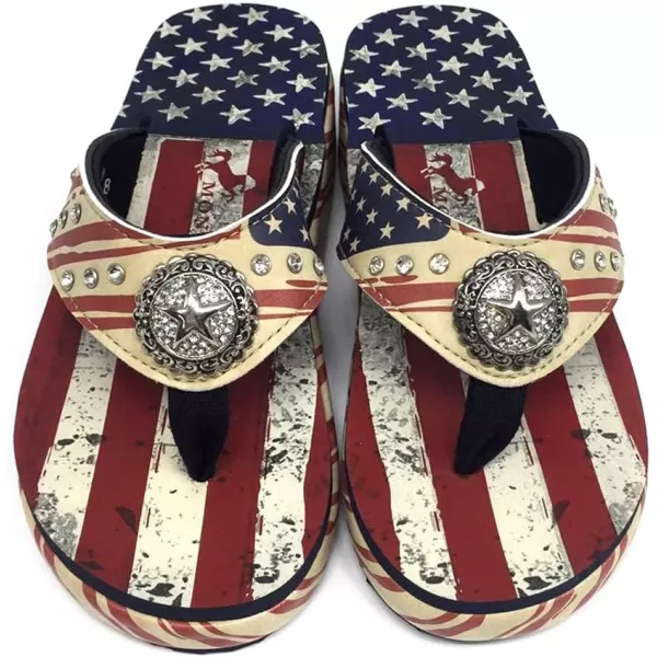 Montana West Flip Flops for women Wedge Flip Flops Western Wedge Sandals Bling Flip Flops Beach Sandals