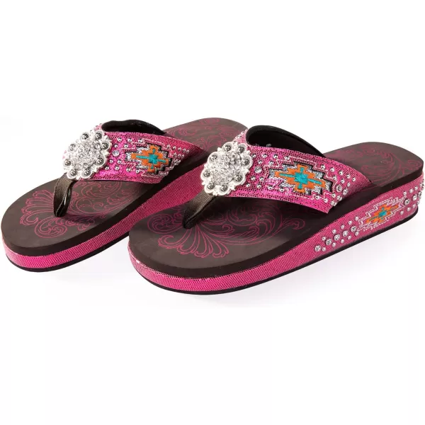 Montana West Flip Flops for women Wedge Flip Flops Western Wedge Sandals Bling Flip Flops Beach Sandals