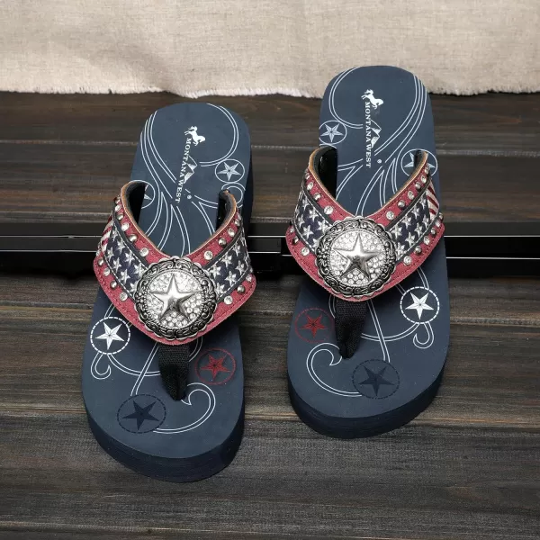 Montana West Flip Flops for women Wedge Flip Flops Western Wedge Sandals Bling Flip Flops Beach Sandals