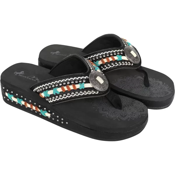 Montana West Flip Flops for women Wedge Flip Flops Western Wedge Sandals Bling Flip Flops Beach Sandals