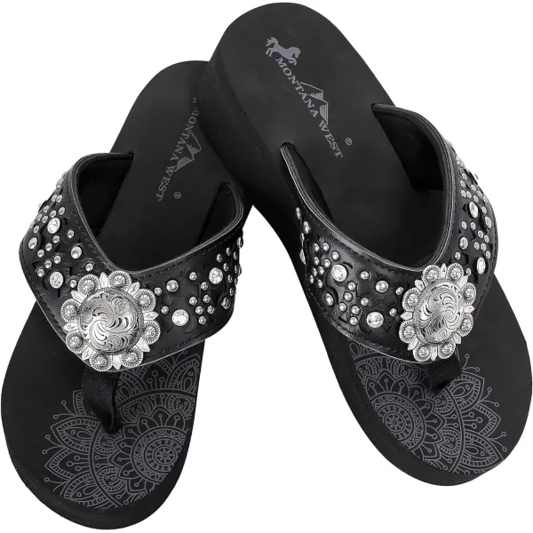 Montana West Flip Flops for women Wedge Flip Flops Western Wedge Sandals Bling Flip Flops Beach Sandals