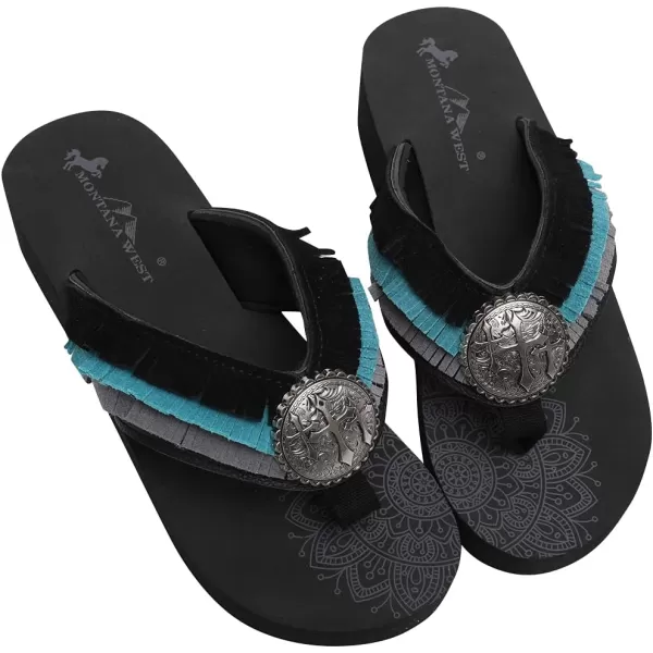 Montana West Flip Flops for women Wedge Flip Flops Western Wedge Sandals Bling Flip Flops Beach Sandals