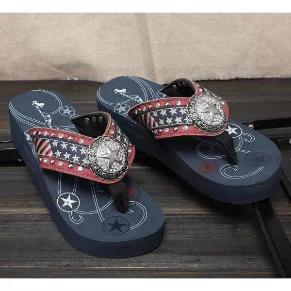 Montana West Flip Flops for women Wedge Flip Flops Western Wedge Sandals Bling Flip Flops Beach Sandals