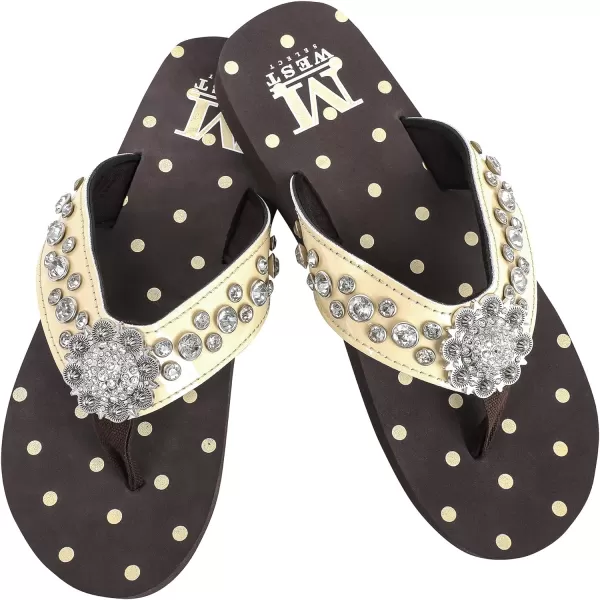 Montana West Flip Flops for women Wedge Flip Flops Western Wedge Sandals Bling Flip Flops Beach Sandals