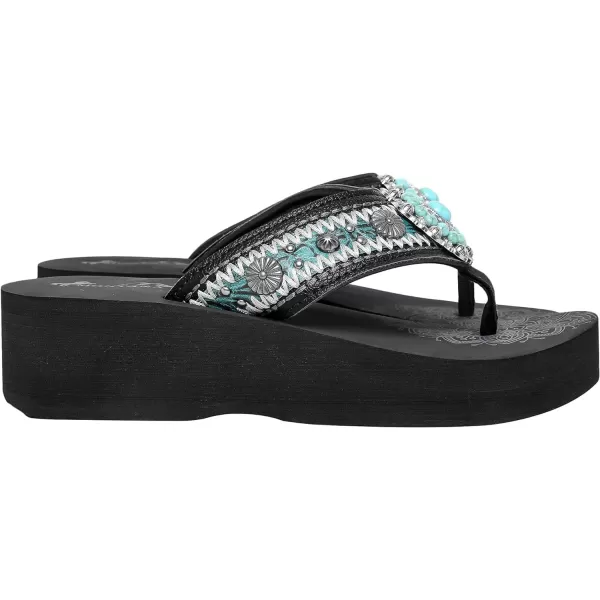 Montana West Flip Flops for women Wedge Flip Flops Western Wedge Sandals Bling Flip Flops Beach Sandals