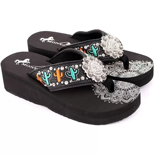 Montana West Flip Flops for women Wedge Flip Flops Western Wedge Sandals Bling Flip Flops Beach Sandals