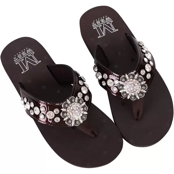 Montana West Flip Flops for women Wedge Flip Flops Western Wedge Sandals Bling Flip Flops Beach Sandals