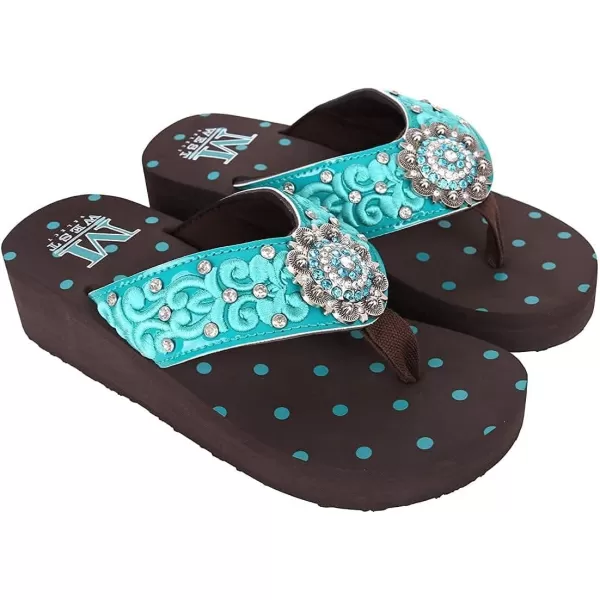 Montana West Flip Flops for women Wedge Flip Flops Western Wedge Sandals Bling Flip Flops Beach Sandals